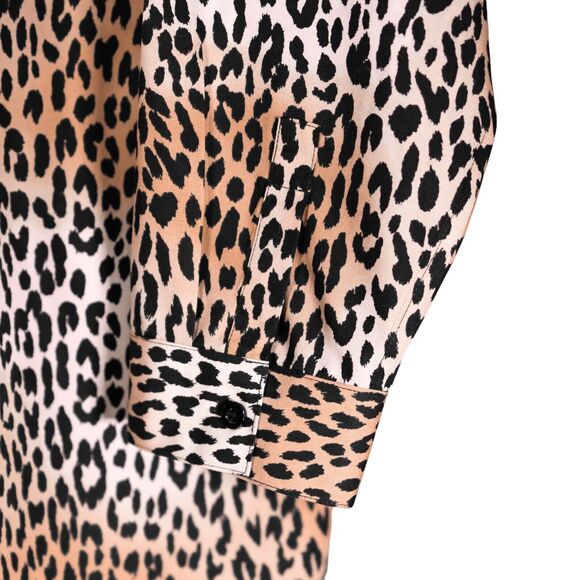 Chico's Women's Shirt Button Up Animal Print Long Sleeve Blouse Tunic Top 2 L/12 - Picture 8 of 8